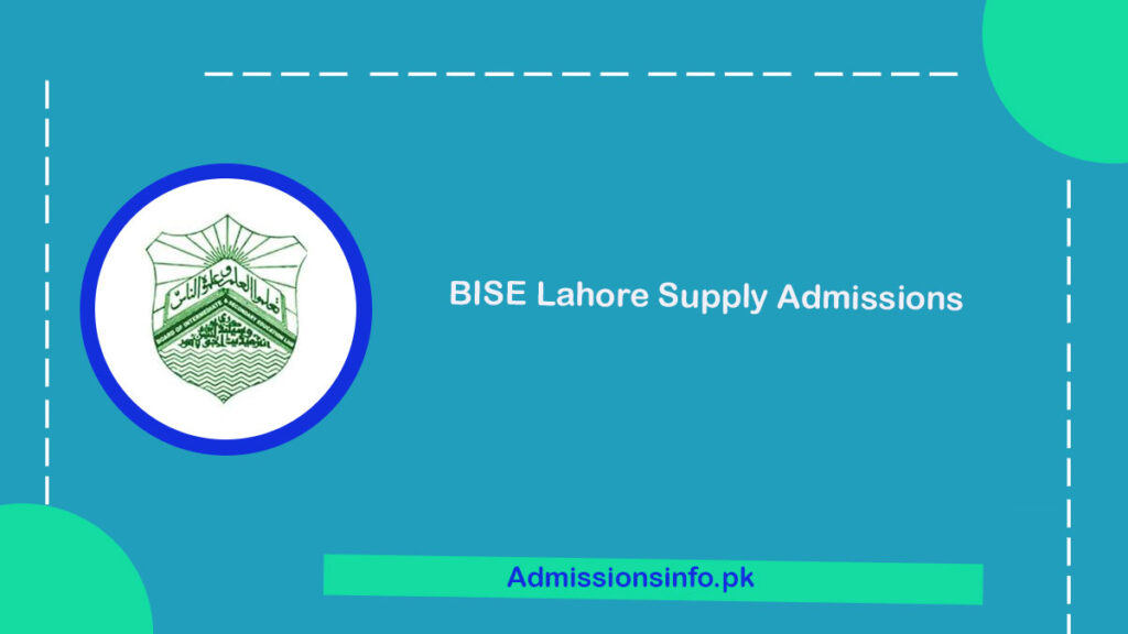 BISE Lahore Supply Admissions