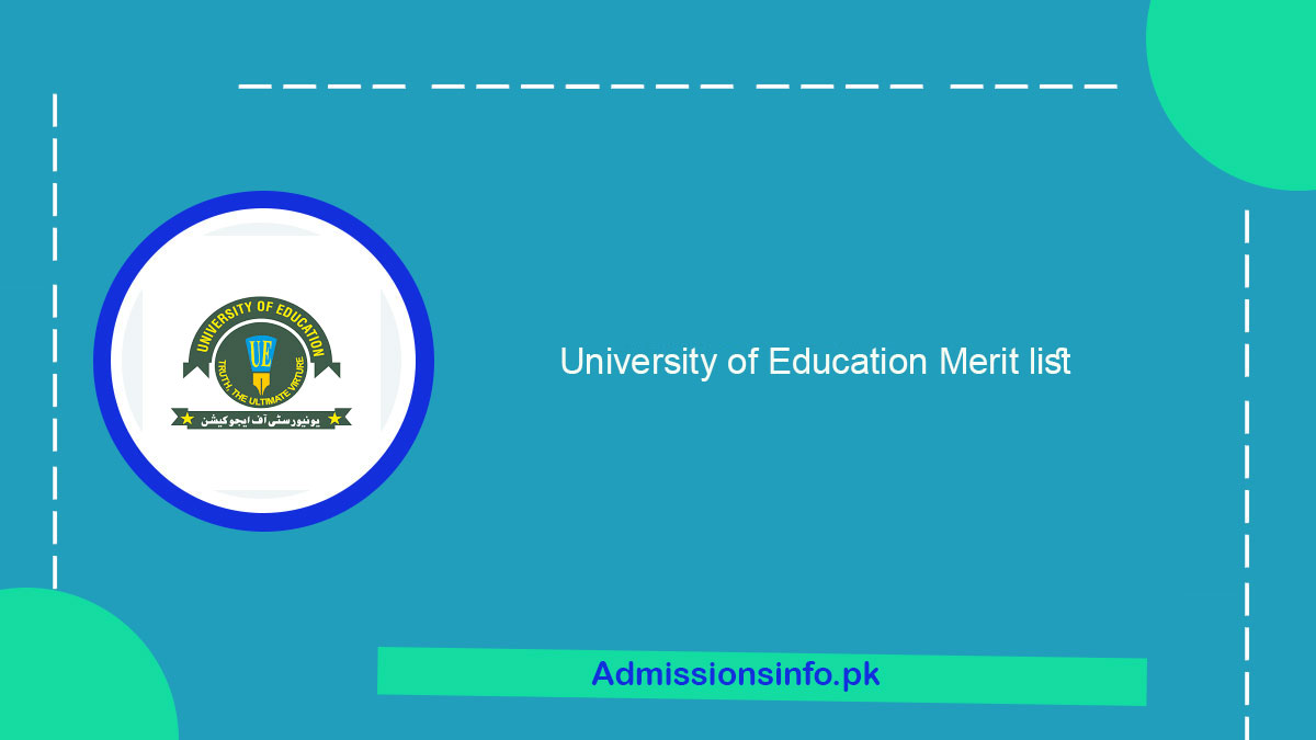 University of Education Merit list