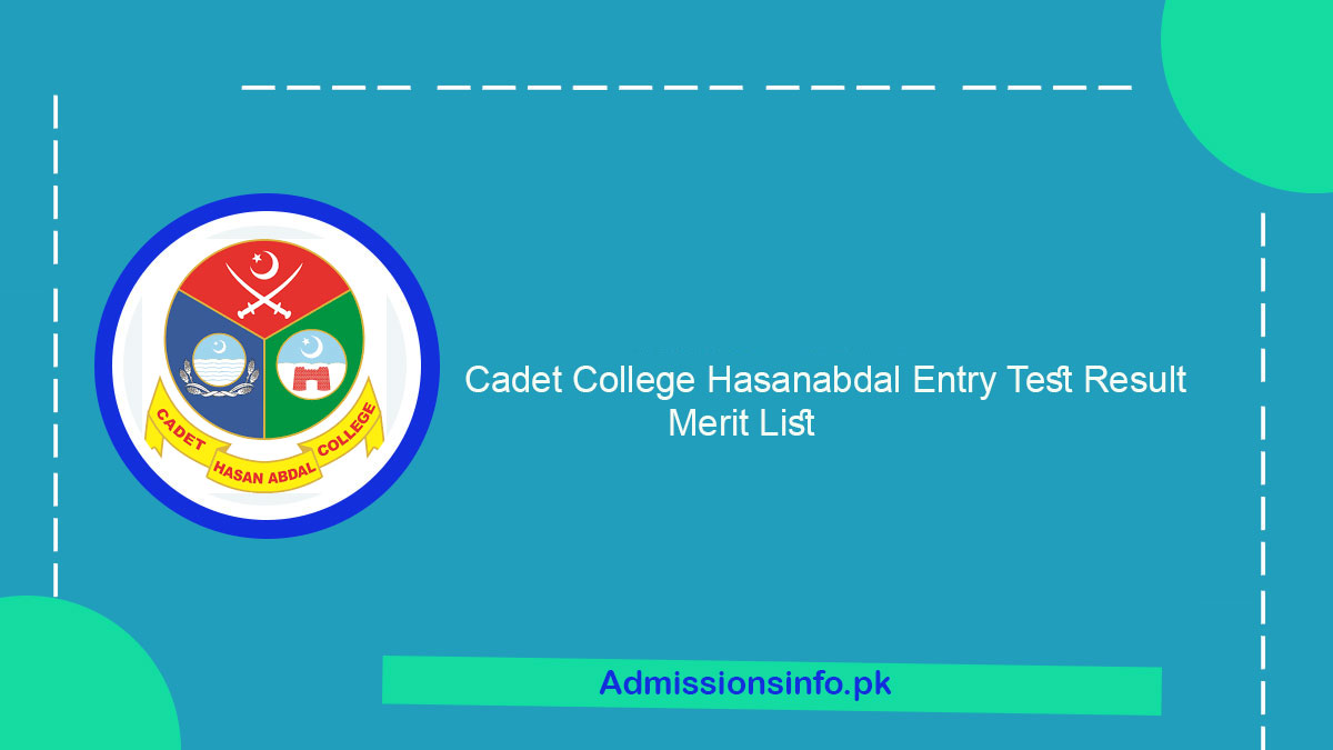 Cadet College Hasanabdal Entry Test Result 2024 Merit List