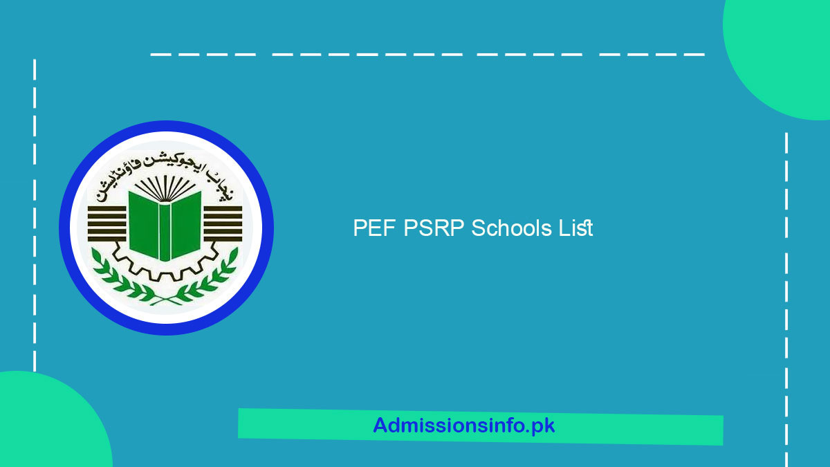 PEF PSRP Schools List